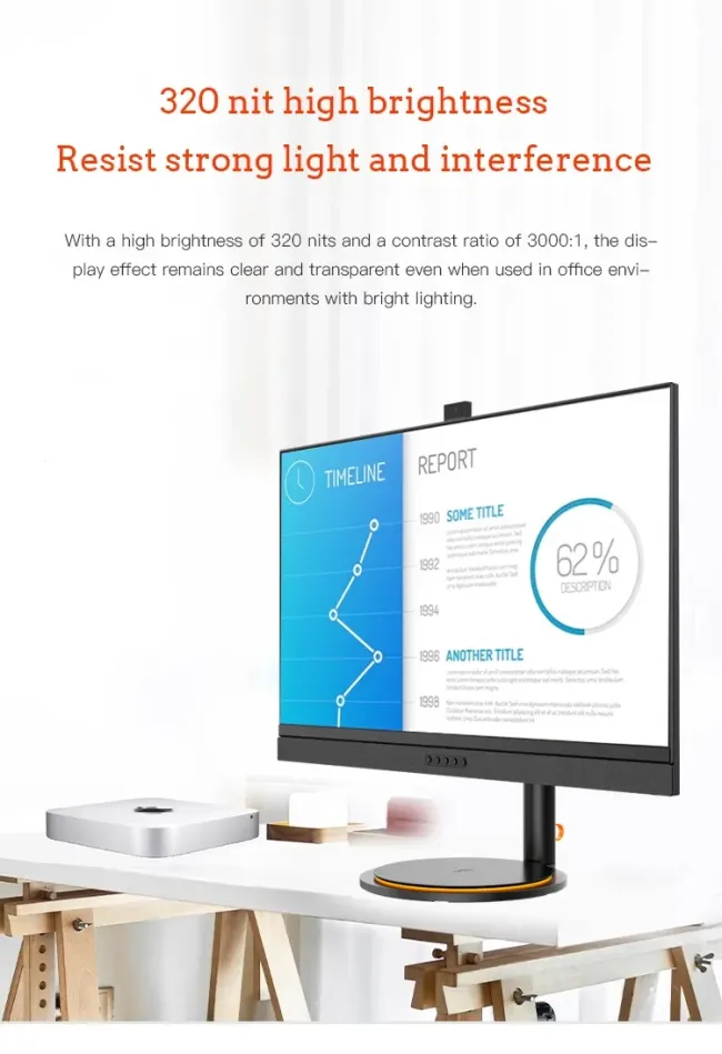 Hot Selling 32 Inch Wide Screen Gaming Monitor UHD 4K 1ms Response Time 60Hz/165Hz Dedicated for Office Gamers Built-in Camera