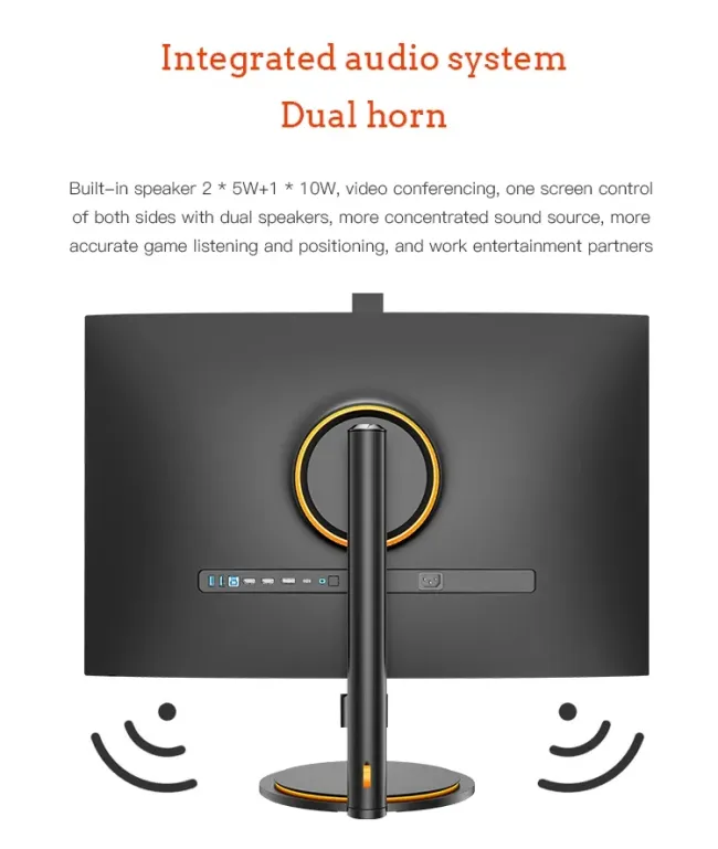 Hot Selling 32 Inch Wide Screen Gaming Monitor UHD 4K 1ms Response Time 60Hz/165Hz Dedicated for Office Gamers Built-in Camera