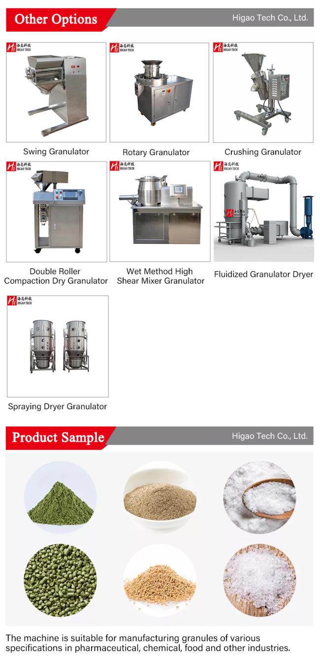 Pharmaceuticals Chemical Coating Cocoa Granulator Spray Granulating Fluidized Fluid Bed Dryer Drying Machine