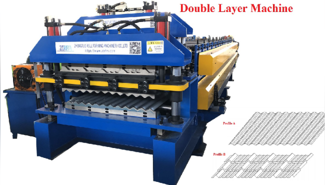 double layer roofing sheet machine