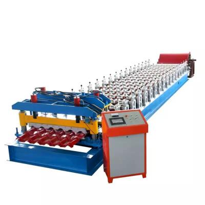 China High Speed Arc Glazed Tile Roll Forming Machine Dimension 8700 * 1550 * 1910 mm for sale