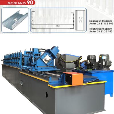 China 25 Gauge Galvanized Steel Wall Framing Ce Stud And Track Roll Forming Machine for sale