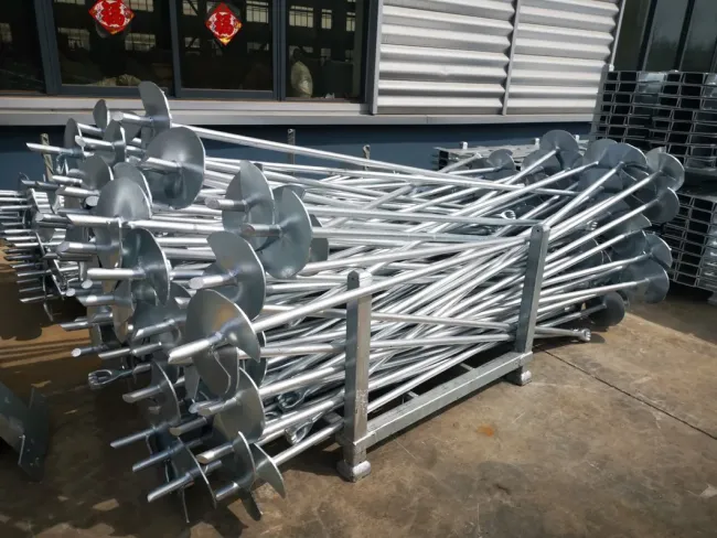 Prefabricated Galvanized Steel Round Spiral Ground Anchor Helical Screw Piles