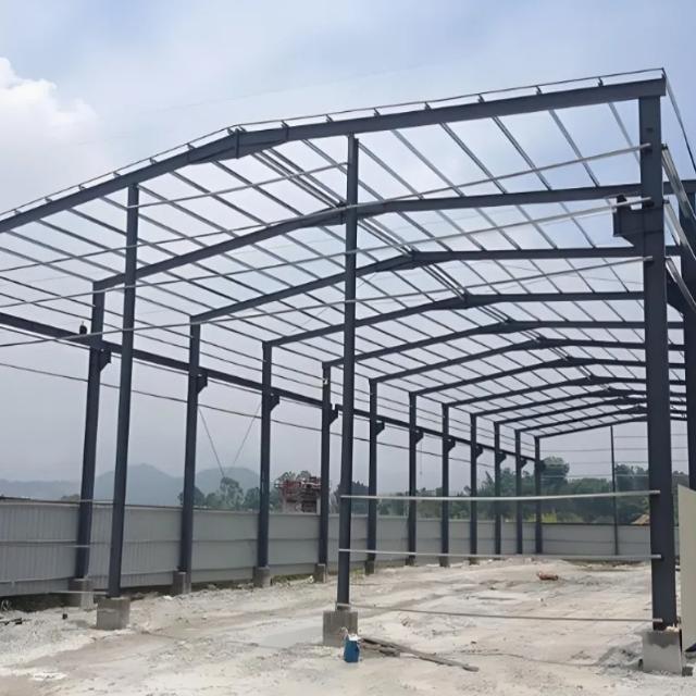 Steel structure factory building exterior view