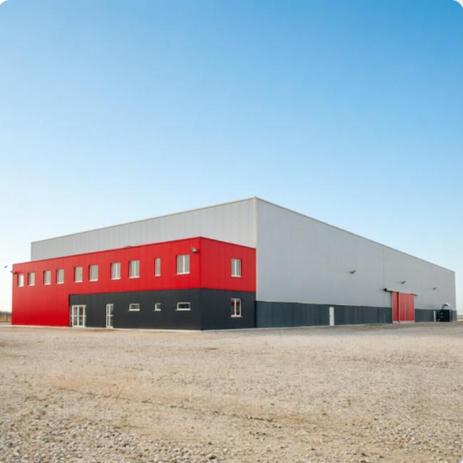 Customized prefabricated steel structure building exterior