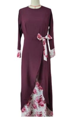 China Small Quantity Garment Manufacturer Middle East Explosive Muslim Clothes National Style Retro Long Sleeve Dress for sale