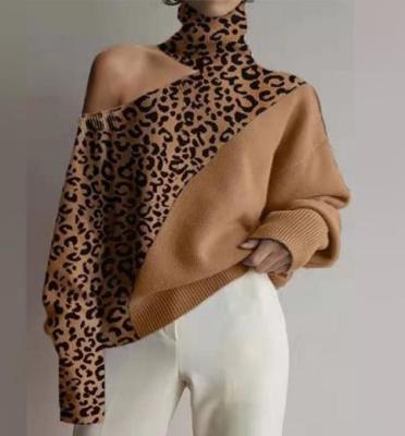 Cina Il produttore High Neck Off dell'indumento della piccola quantità mette la cima sulle spalle lunga della manica delle donne tricottate del maglione in vendita