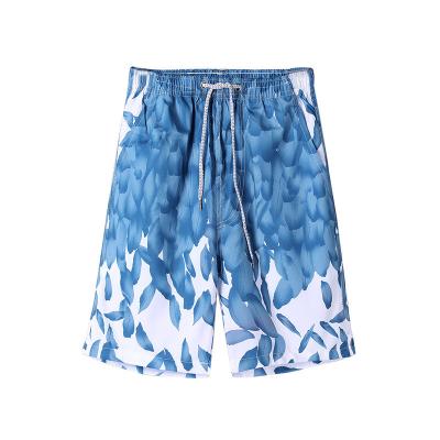 China Low Minimum Clothing Manufacturer Men's Shorts Print Quick Dry With Drawstring Lightweight  Pocket Beach Shorts for sale