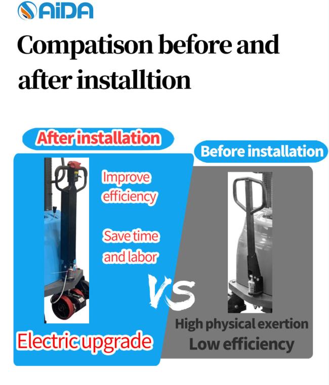 New Electric Handle Auto Moving for Upgrade Hand Pallet Stacker to Electric Power