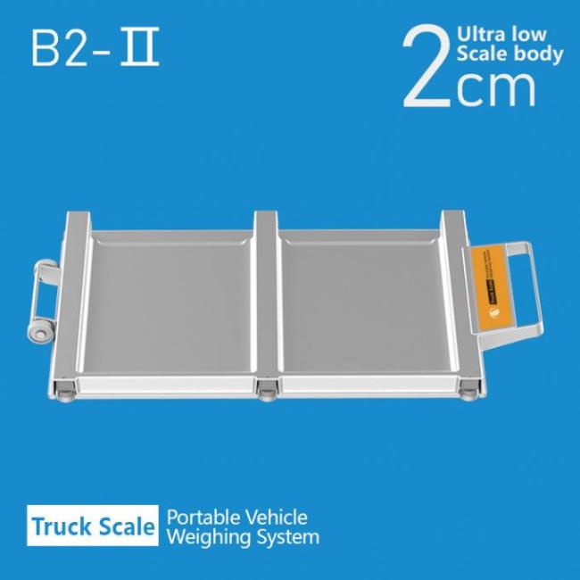 Battery Powered Mobile Truck Scale Above Ground Mounting 22.5kg Lightweight Steel Design 0
