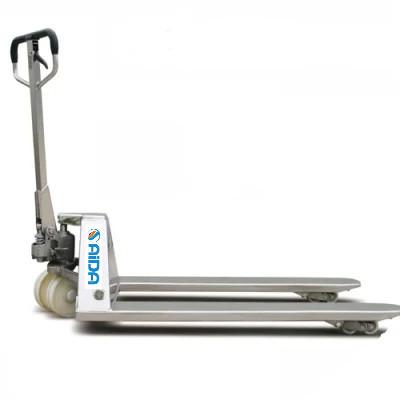 China CE Approval Stainless Steel Hand Pallet Truck , Hygienic 2000kg Pallet Truck for sale