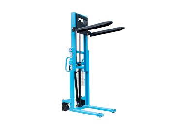 China Electric Walkie Manual Pallet Stacker Load 1 ton 1.6meter Hight for sale