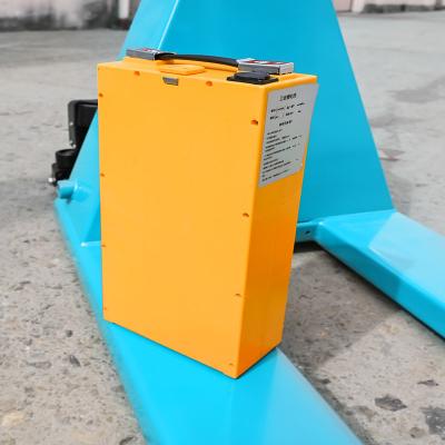 China Hand Held 2 Tonne Electric Pallet Truck Jack Forklift  DC Motor 190mm Lift Height for sale