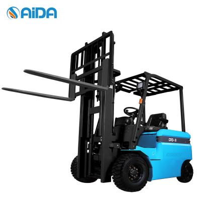 China Ride On  Electric Powered Forklift 3 Ton Capacity 48V Battery Energy Efficient electric ride on forklift for sale