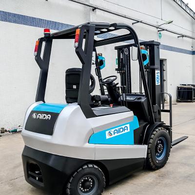 China Transpallet Electric Powered Forklift With Scale Four Wheel Type 4 wheel electric forklift truck for sale