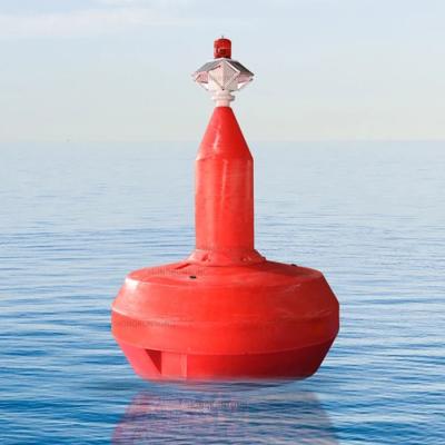 China Safety Navigation Marker Buoys , Red Large Navigational Buoy With Signal Light for sale