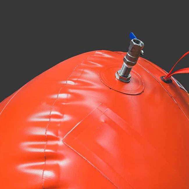 Buoyancy Bag being deployed underwater