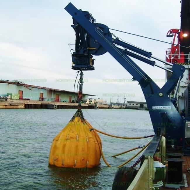 Marine load testing water bag deployment