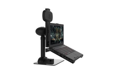 China Unique Black Monitor Arm Stands Rotation Automatic Adjustable for sale