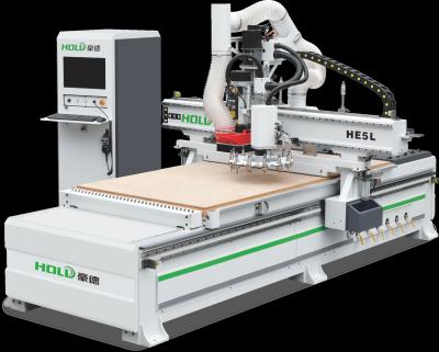 China Flat Panel Cnc Router Cutting Machine 1200 X 2400 1300 X 2500 1500x1500 Wooden Office Furniture Making Machine HE5L for sale