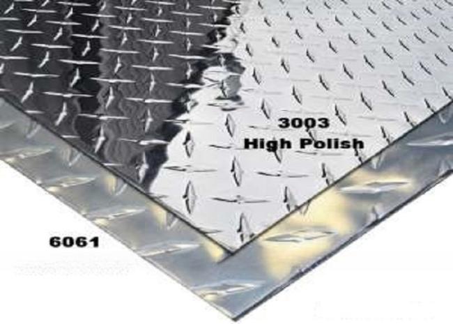 High Polished Embossed Aluminium Plate 3003 5052 5754 Brite Tread Aluminum Sheet