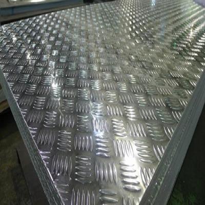 China Alloy Embossed Diamond Plate Five Bar Aluminium Checkered Sheet for Truck Flooring for sale