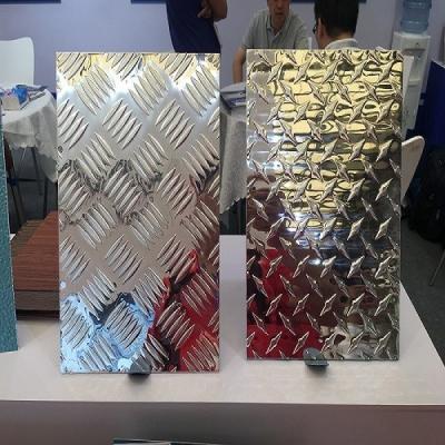 China Embossed 3005 Brite Aluminum Sheet 3003 H22 Diamond (1 bar) Aluminum Checkered Plate for Decoration for sale