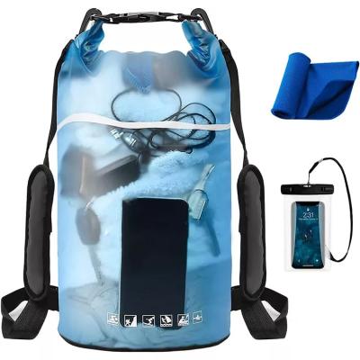 China Stylish Custom Dry Bag Transparent PVC Waterproof Floating Boat Bag for sale