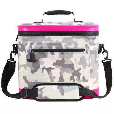 China Camouflage TPU Cooler Bag Soft Side Cooler Bag For Outdoor Hiking Camping for sale