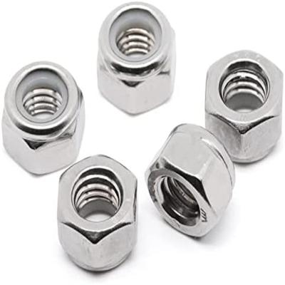 China SS304 SS316 DIN985 M6 M8 M10 Nylon Nut Stainless Steel Hexagon for sale