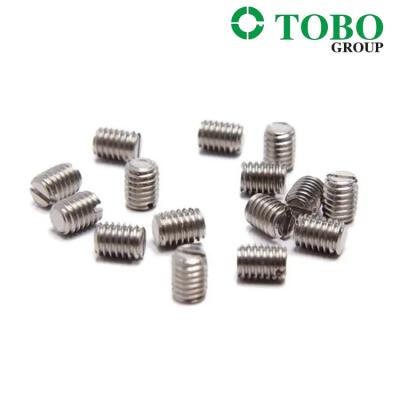 China Fastening Screws Stainless Steel Din551 Slotted Set Screws With Flat Point Grub Screw M4m5m6 for sale