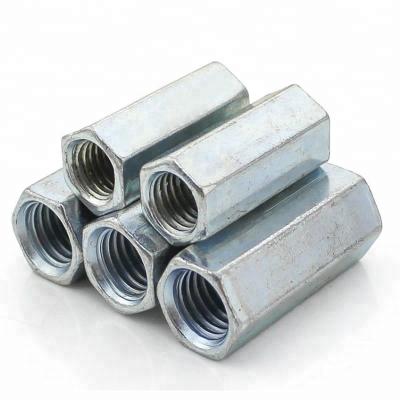 China M6*18mm Grade 12.9 Galvanized Steel Long Connector Coupling Thread Nut DIN6334 for sale