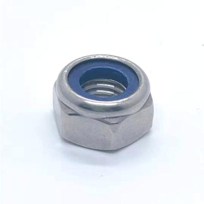 China Hardware Fasteners Carbon Steel Zinc Galvanized Nylon Insert Nuts Hex Nylok Nuts for sale