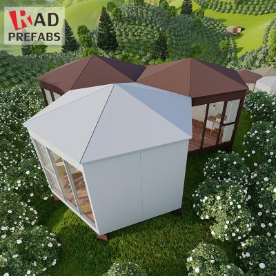 China Rad Luxury Honeycomb Solar Fiberglass Tiny House For Resort, Restaurant for sale