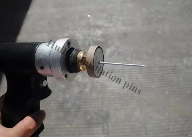 Duct liner pin application in industrial setting