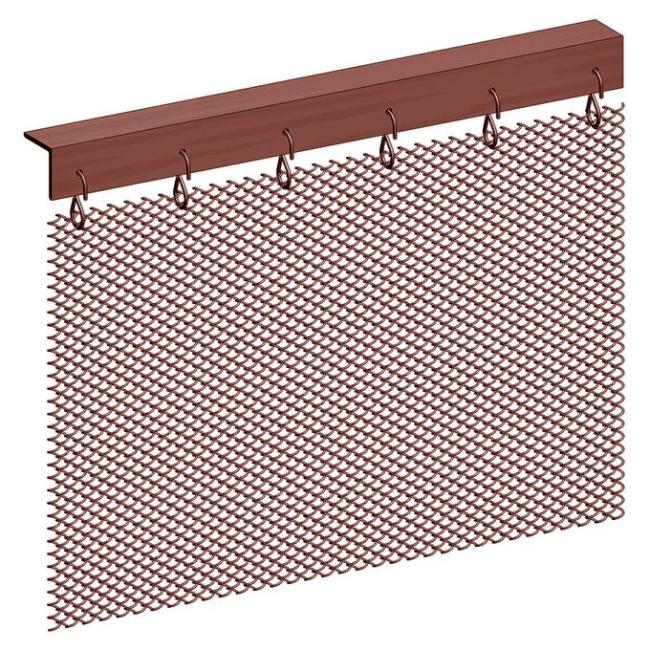 Aluminum Coiled Wire Fabric For Exterior Patio Divider With Custom Configurator Service