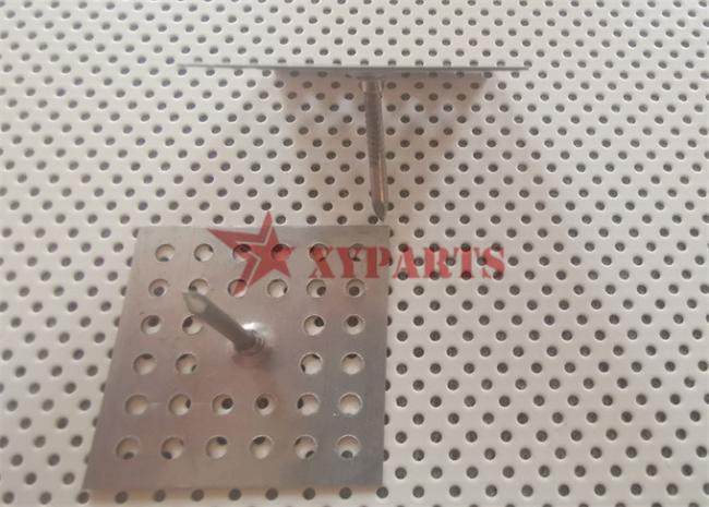 40x40mm Perforated Base Insulation Pins With Locking Washers For HVAC System 0