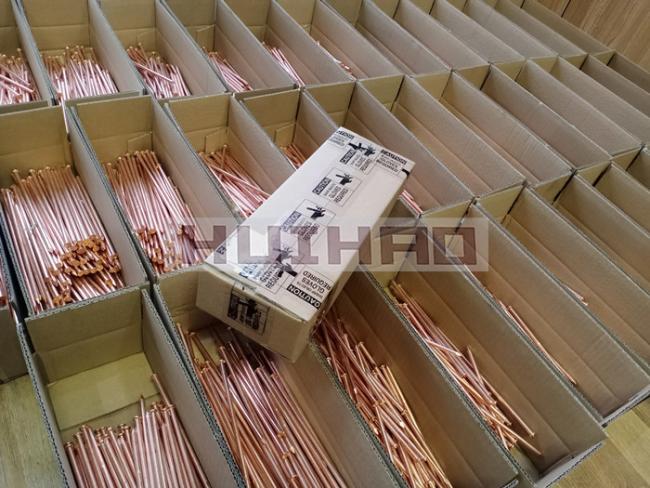 Pallets with packaged CD Weld Stud Pins ready for shipment