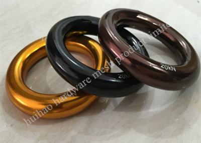 China 12mm x 45mm Safety Belt Accessories Aluminium Alloy Round Ring For Climbing for sale