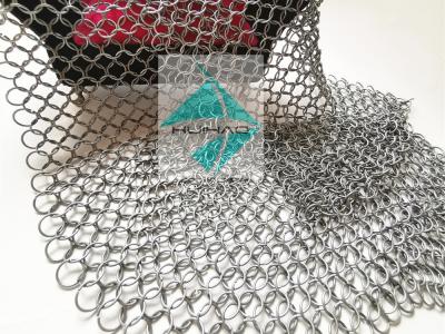 China Weave Type Carton Steel Round Ring Mesh Chainmail Ring Belt For Decoration Ceiling Lights for sale