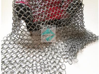 China Aluminum Alloy Chainmail Round Ring Mesh, Decoration Divider Metal Ring Mesh for sale