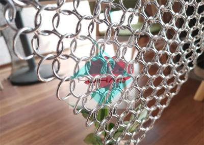 Chine Rideau en acier inoxydable Ring Mesh Drapery For Room Partitions d'armure de cotte de maille de décoration de contextes à vendre