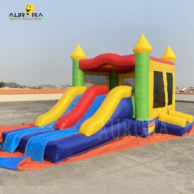 China Colorful Jumping Castle Combo Kids Inflatable Bounce House With Slide for sale