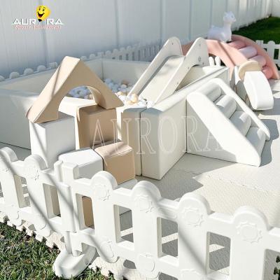 China Pink White And Beige Baby Climbing Blocks Custom Soft Play Party Equipment Rental for sale