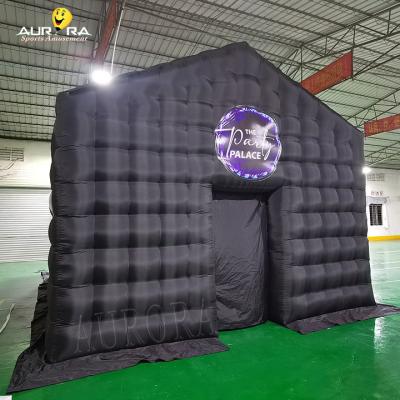 China Advertising Black Inflatable Nightclub Tent Party Camping Trade Show Tent for sale