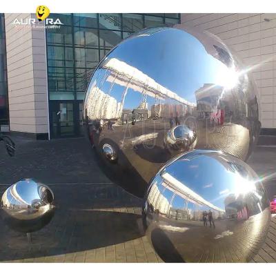 China Esfera gigante sellada bola de plata esferas de espejo inflables para decoración en venta