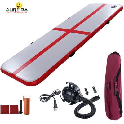China Multi Functional Gym Inflatable Air Track Mattress Tumble Air Floor Gymnastics Mat for sale