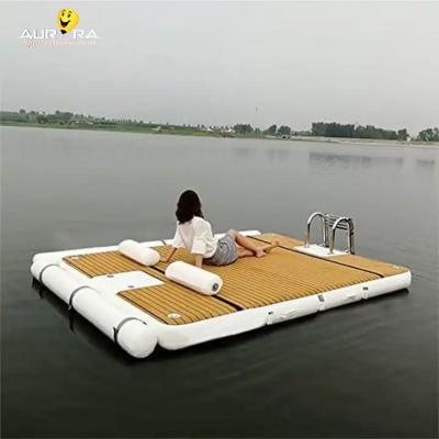 China Sunbathing Inflatable Dock Platform PVC Inflatable Sport Boats Yacht Dock for sale