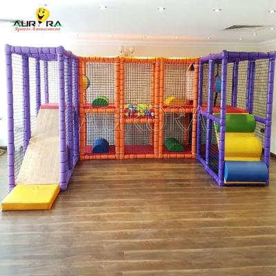 China Small Soft Indoor Play Area Equipment Kids Play Room Area Games Mcdonalds Purple for sale