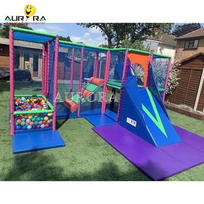 China Kids Ramp Soft Play School Frame With Climbing Set Childcare Center Outdoor for sale